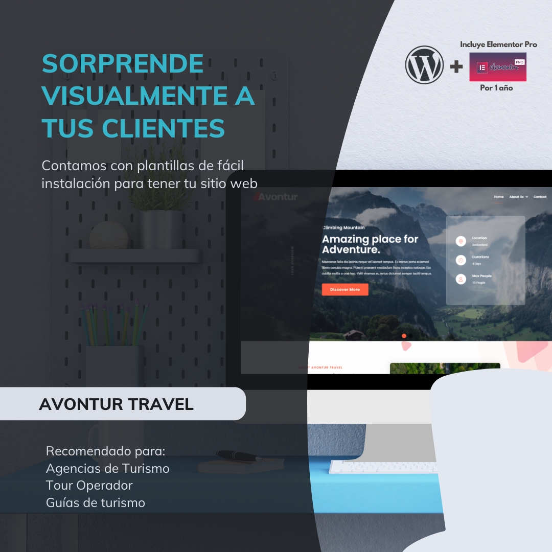 Kit web Avontur Travel